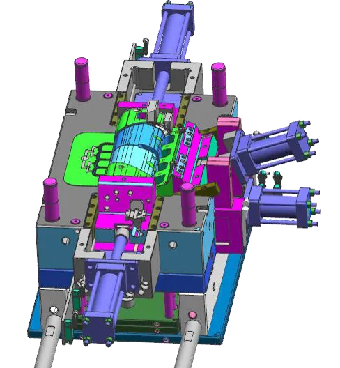 3D-CAD-Darstellung eines Werkzeugaufbaus