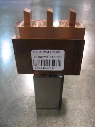 Kupferelektrode mit Barcode zur Rückverfolgung