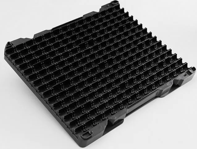 Transport-Tray mit Rasterstruktur